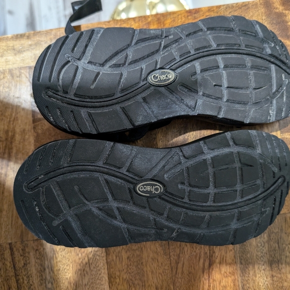 CHACO Classic Z / Cloud Z1 Sport Water Hiking Sandals - Solid Black - women's 7 - Picture 6 of 8